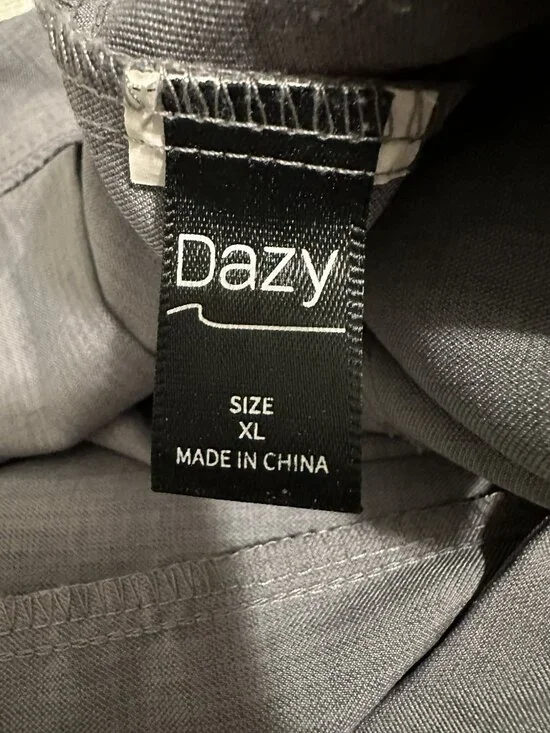 Dazy Women Wide Leg Pants Suit Set, Gray - Picture 5 of 7